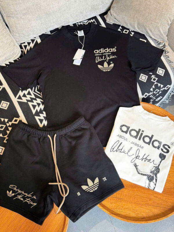 Set Bộ Adidas Đen - Trắng Be - Hình ảnh 3