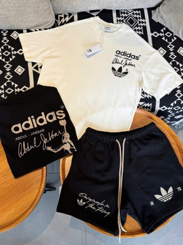 Set Bộ Adidas Đen - Trắng Be