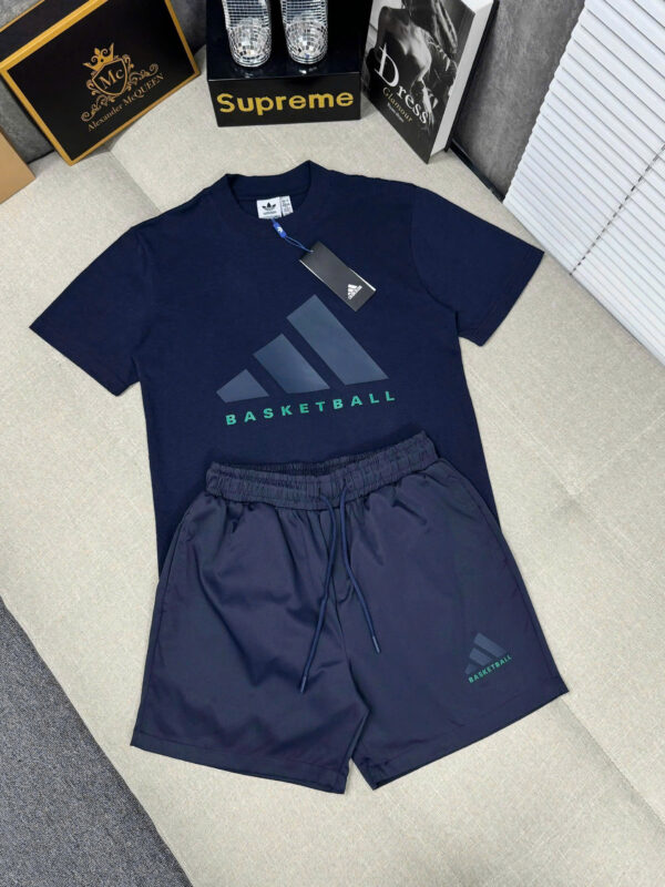 Set Adidas In Cao Su Nổi Quần Gió - Hình ảnh 5